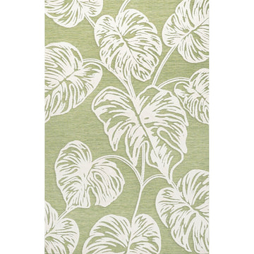Tobago High-low Two-tone Monstera Leaf Indoor/Outdoor Area Rug